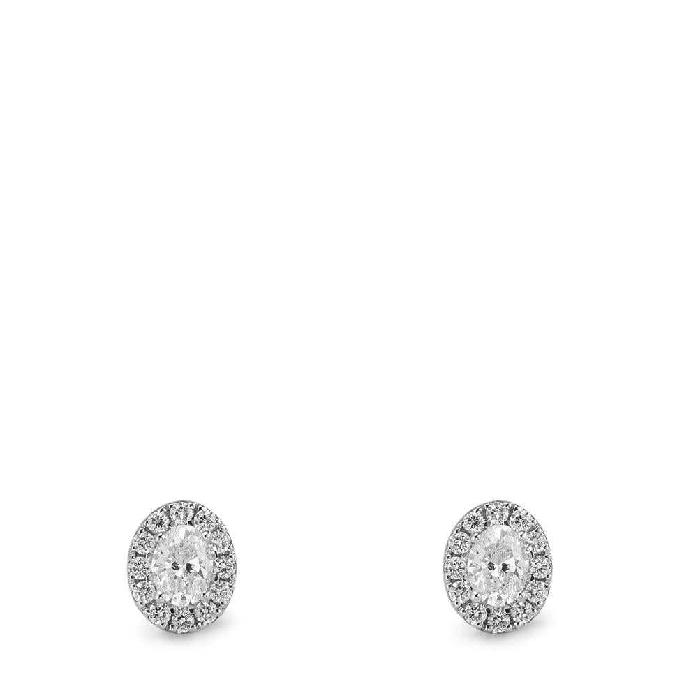 Pendientes 750/oro blanco de 18 quilates Diamante 0.58 ct, w-si
