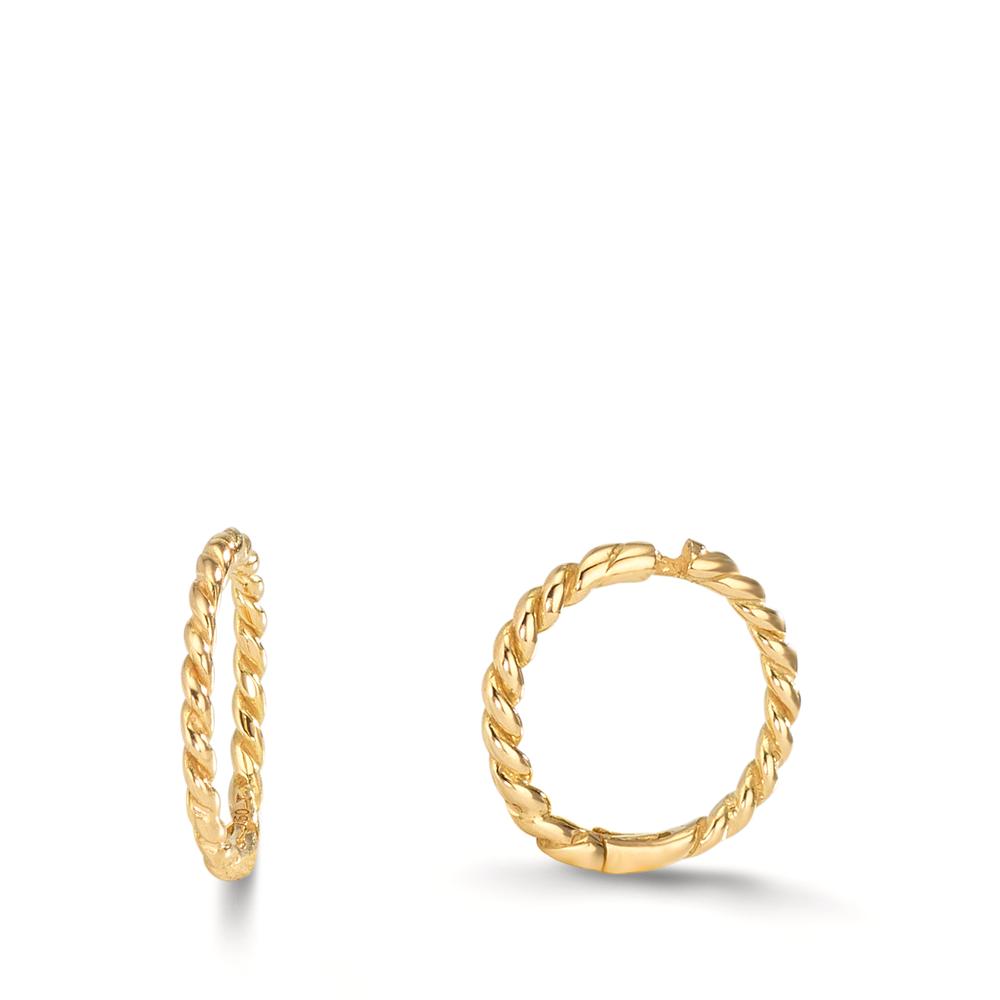 Klappcreolen 750/18 K Gelbgold