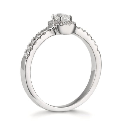 Finger ring 750/18 K vitguld diamant 0.37 ct, w-si