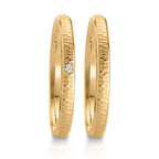 Anillo de pareja 750/oro amarillo de 18 quilates Diamante 0.014 ct, w-si