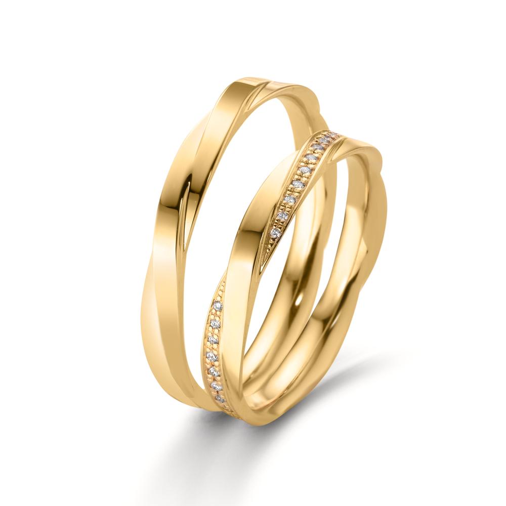 Partnerring 750/18 K gult guld