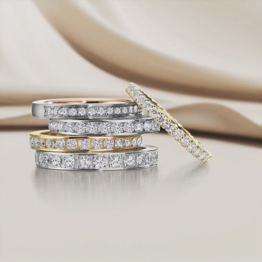 Anillo de memoria 750/oro amarillo de 18 quilates Diamante 0.75 ct, w-si